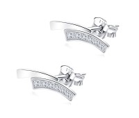 Sweetie Designed With CZ Stone Silver Ear Stud STS-5219